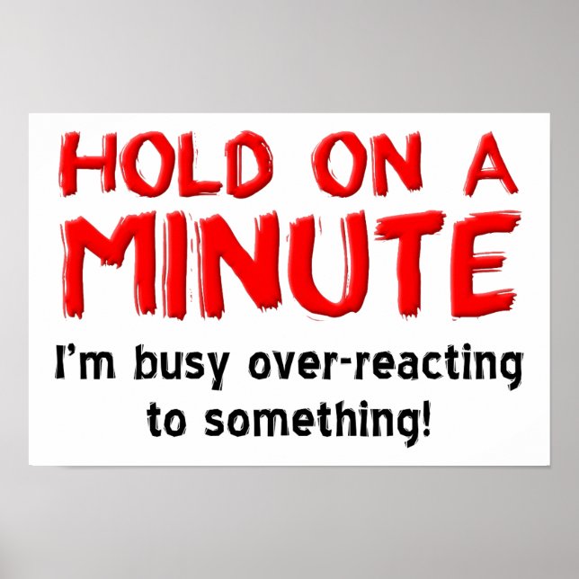 Överreagera praktiskt Poster (Framsidan)