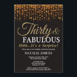 Överrrakning30års födelsedag trettio och sagolikt inbjudningar<br><div class="desc">Överrrakning30års födelsedaginbjudan. Trettio och sagolikt. Svart och guld. Guld- glitter. Vuxen födelsedagsfest. För manar eller kvinnor. Behaga klickar "skräddarsy den" knäppas och använder vårt designverktyg för att ändra denna mall för mer ytterligare customization.</div>