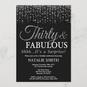 Överrrakning30års födelsedag trettio och sagolikt inbjudningar