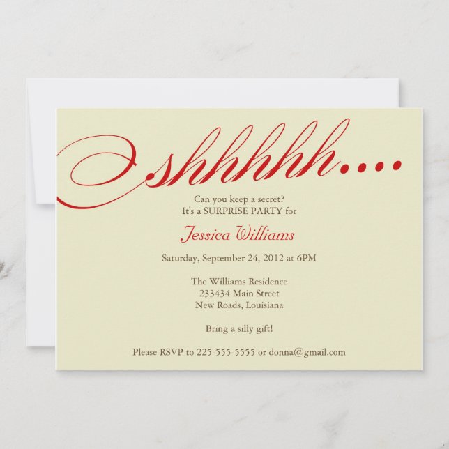 Överrrakningparty Inbjudningar (Framsida)