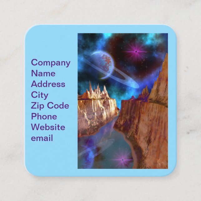 Översändande Fyrkantigt Visitkort (Framsida)