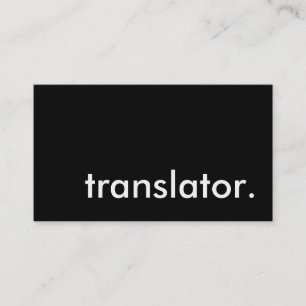 översättare. visitkort