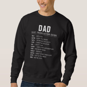 Översättningshandbok för Pappa Text Slang & Acrony Lång Ärmad Tröja