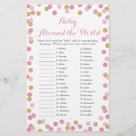 Översättningsspel för rosa och Guld Baby Värld run