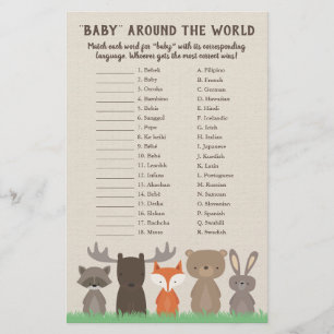 Översättningsspel för Värld runt av Woodland Baby Flygblad