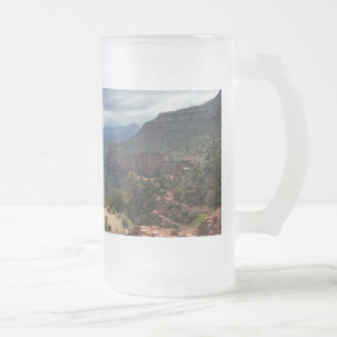 Överseende av Bright Angel Trail Grand Canyon Frostat Ölglas