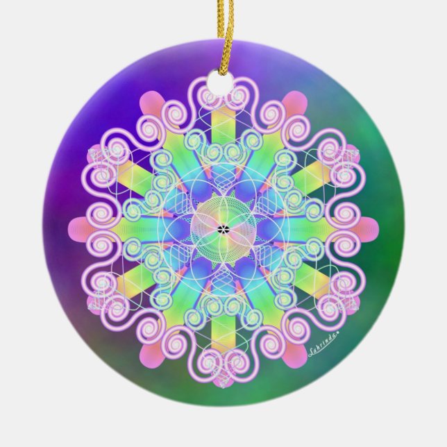 Överseende/försiktighet Julgransprydnad Keramik (Framsidan)