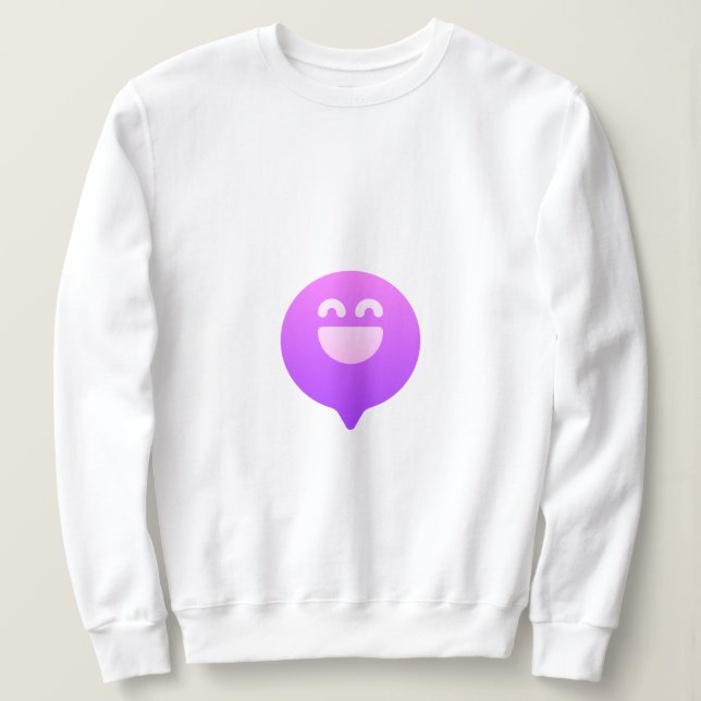 Oversiderad leende Ansikte Sweatshirt | Lycklig An T Shirt (Design framsida)