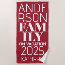 Oversifierad Brev Family Namn Red