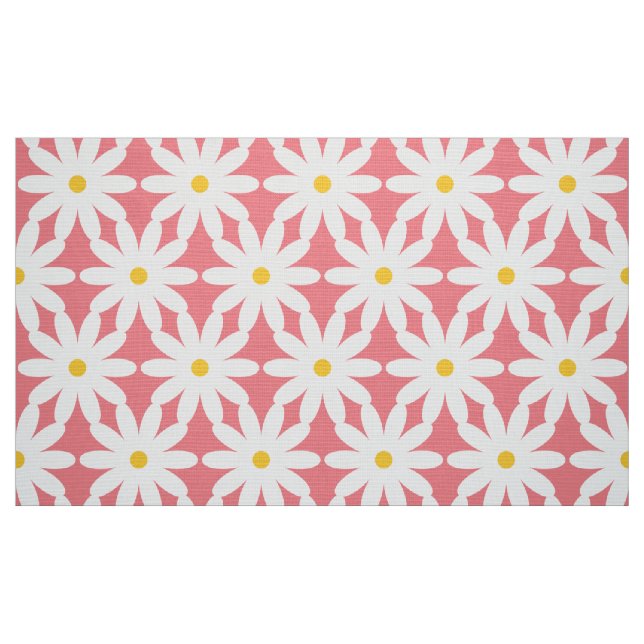 Oversifierad XL-utskriftsblomma Retro Fabric Tyg (Fat Quarter)