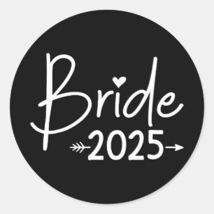 Översikt 2025 för Bröllop eller Bachelorette Party Runt Klistermärke