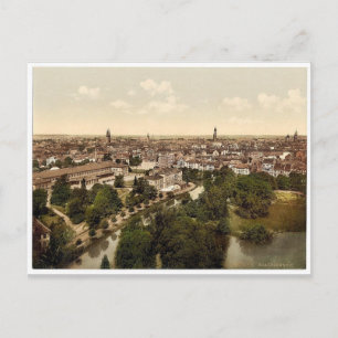 Översikt, Braunschweig, Tyskland Vykort
