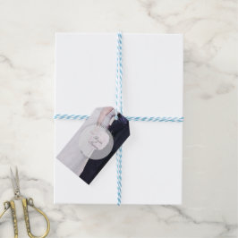 Översikt och groomfotografi, redigerbart bröllop presentetikett