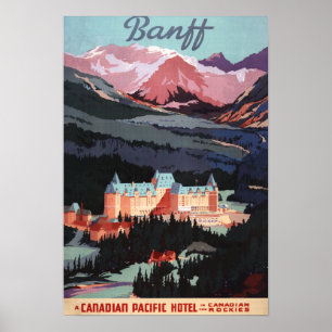 Översikt över Banff Vår Hotel-Poster Poster