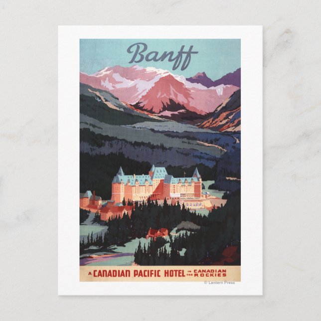 Översikt över Banff Vår Hotel-Poster Vykort (Framsida)