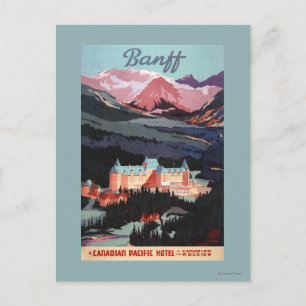 Översikt över Banff Vår Hotel-Poster Vykort
