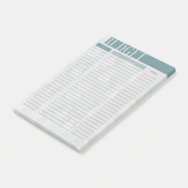 Översikt över budgetspåraren Snögubbe Bokför antec Post-it Block (Vinklad)