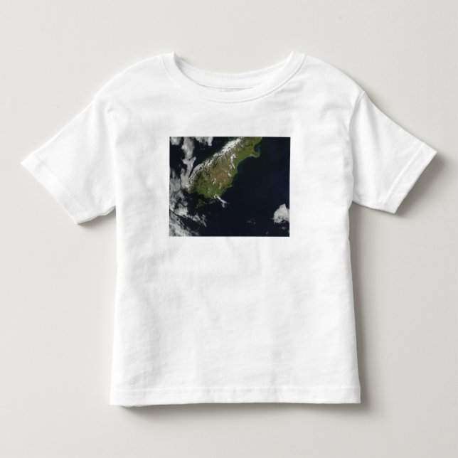 Översikt över de flesta av södra ön Nya Zeeland T-shirt (Framsida)