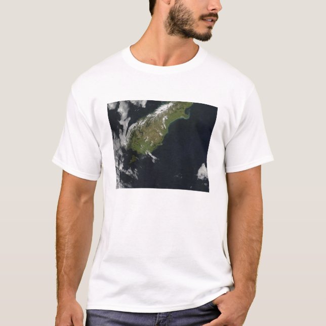Översikt över de flesta av södra ön Nya Zeeland T-shirt (Framsida)