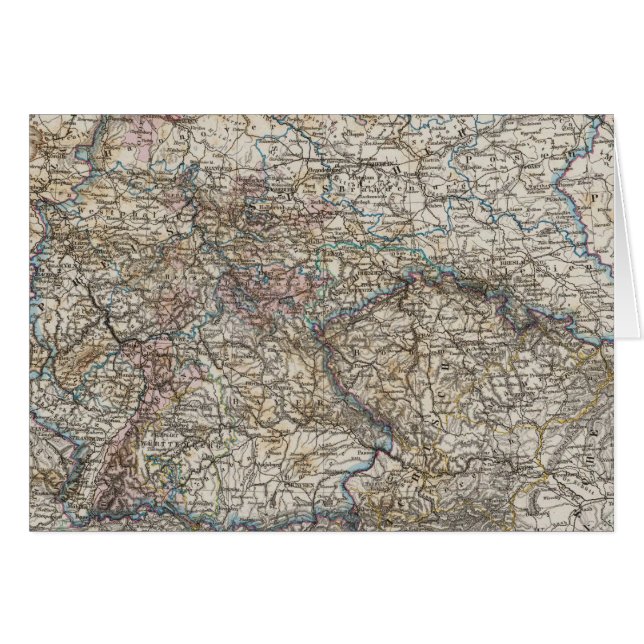 Översikt över det tyska imperiet hälsningskort (Framsidan Horizontal)