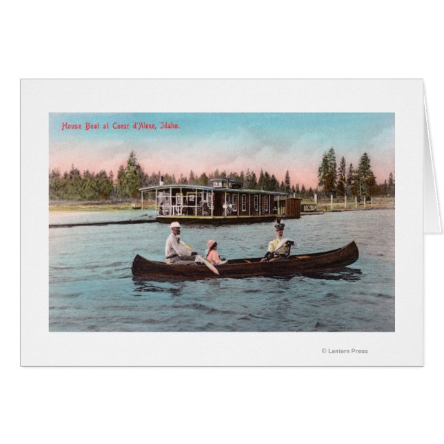 Översikt över en husvagn vid Sjö Hälsningskort (Framsidan Horizontal)