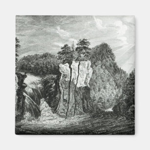 Översikt över floden Passaic Waterfall i New jerse Magnet