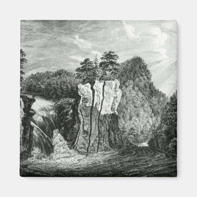 Översikt över floden Passaic Waterfall i New jerse Magnet (Framsidan)