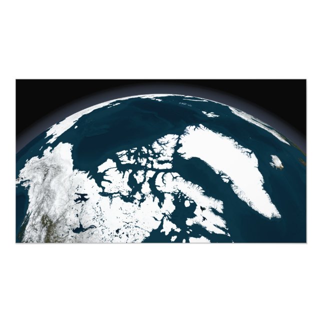 Översikt över Grönland och Arktiska havet Fototryck (Framsidan)