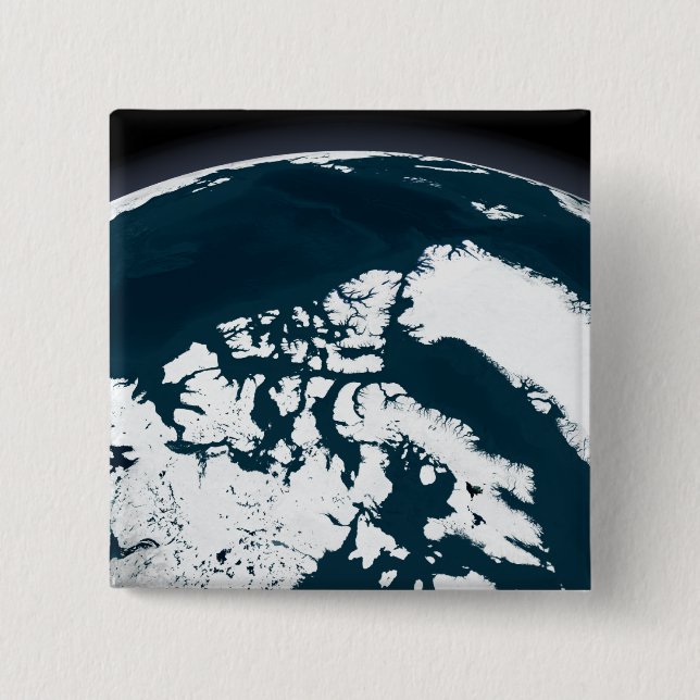 Översikt över Grönland och Arktiska havet Knapp (Framsida)