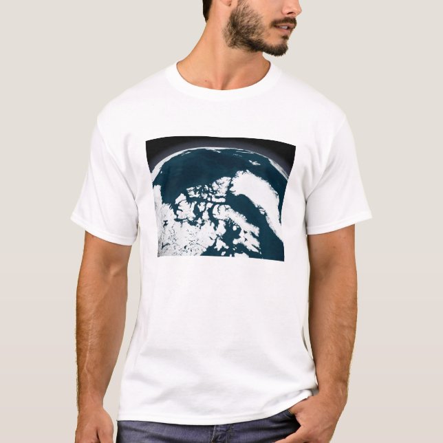 Översikt över Grönland och Arktiska havet T-shirt (Framsida)
