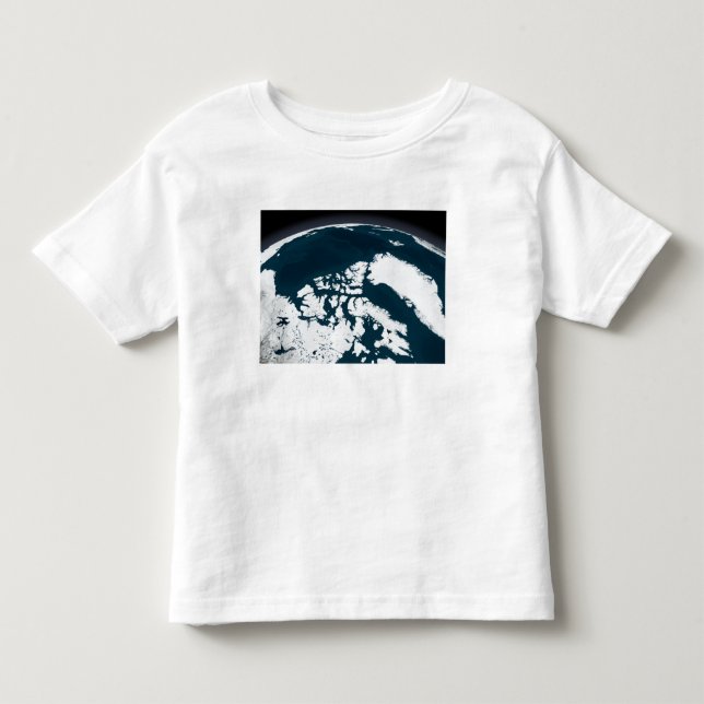 Översikt över Grönland och Arktiska havet Tee Shirt (Framsida)