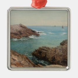 Översikt över havet (kustlandskap) (marin miljö) julgransprydnad metall
