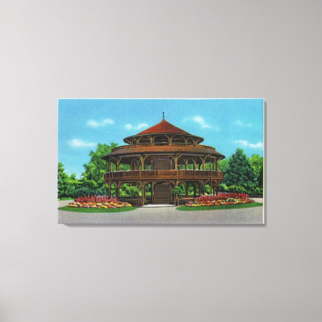 Översikt över Höglandsparken Pavilion Canvastryck (Framsida)