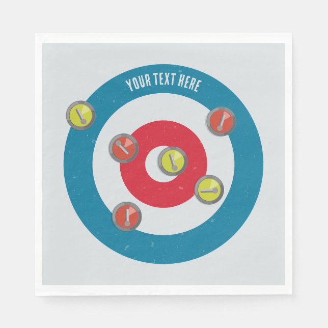 Översikt över kurvstenar och kurvstenar pappersservett (Framsidan)