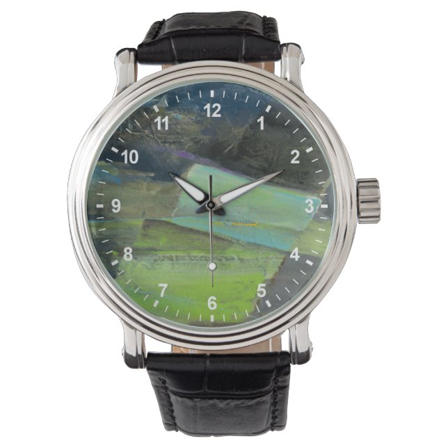Översikt över Kusten II | Skriv ut Abstrakt Armbandsur (Framsida)