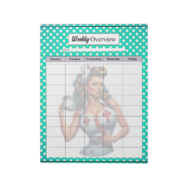 Översikt över Pinupet för självrisk_ veckovis Anteckningsblock