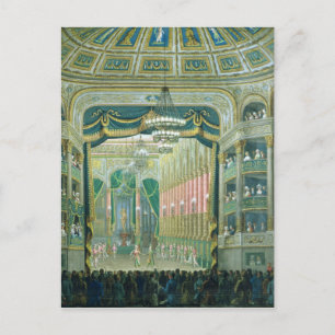 Översikt över stadiet i Paris Opera Vykort