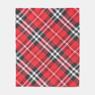 Översikt över Tartan Trasa Mönster Fleecefilt