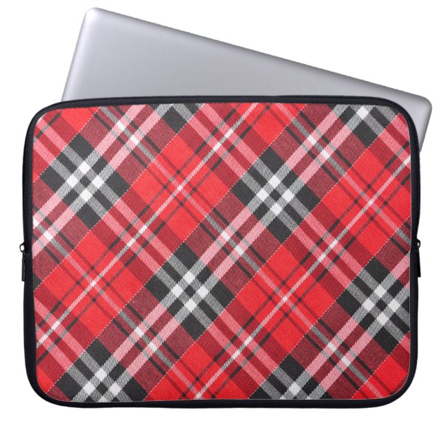 Översikt över Tartan Trasa Mönster Laptop Fodral (Framsidan)