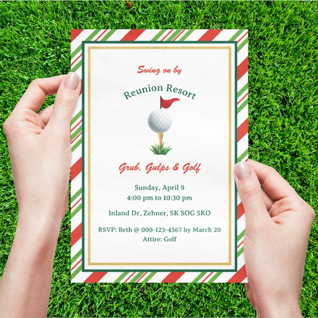 Översiktsinbjudan till Golf-Themed Master Party Inbjudningar (Skapare uppladdad)