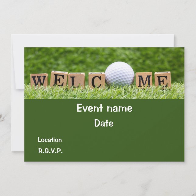 Översiktskort för Golf Välkomstfest Inbjudningar (Framsida)