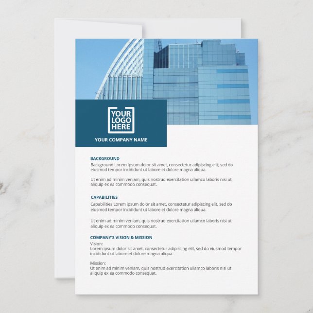 Översiktsmall för företag inbjudningar (Framsida)