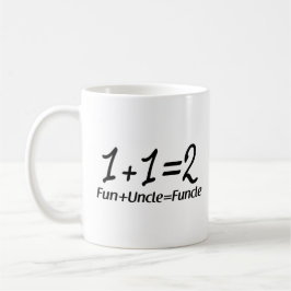 Översiktsmatematik - 1+Roligt 1=2+Uncle=Funcle Kaffemugg