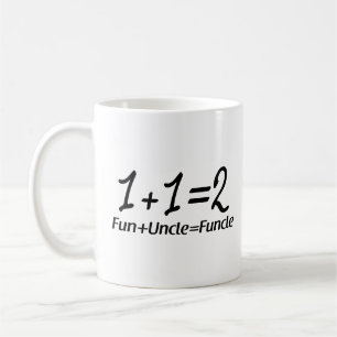 Översiktsmatematik - 1+Roligt 1=2+Uncle=Funcle Kaffemugg