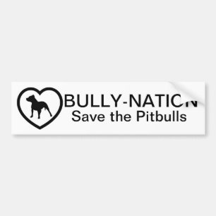 Översittare-Nation spara den Pitbulls bildekalet Bildekal