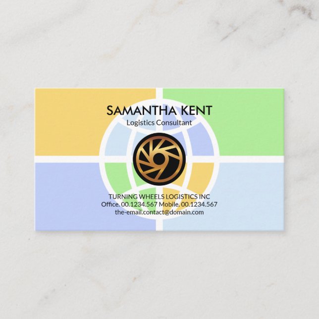 Oversize Global Logistics Modes Transport Service Visitkort (Framsida)