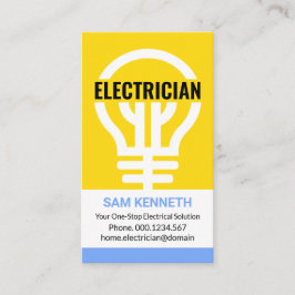 Oversize Gult Bulb Signage Electrical ConTRAP Visitkort