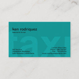 Oversize TAXI Brev Simple Clean Taxi Service Visitkort