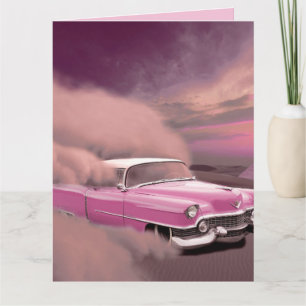 ÖVERSIZED RETRO ROSA CADDY GRATTULATIONSKORT KORT