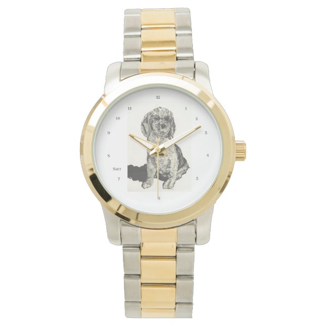 Oversized Two-Tone Bracelet Watch Cocker Spain Armbandsur (Framsida)